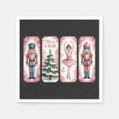 Nutcracker Weihnachtsfeier Geschenk fest Serviette (Vorderseite)