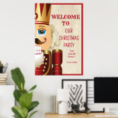 Nutcracker Weihnachtsfeiertag Begrüßungszeichen Poster (Heimbüro)