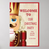 Nutcracker Weihnachtsfeiertag Begrüßungszeichen Poster (Vorne)