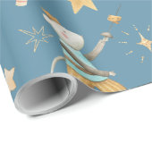 Nutcracker Weihnachtsfeiertag Blue Geschenkpapier (Rolleneckpunkt)