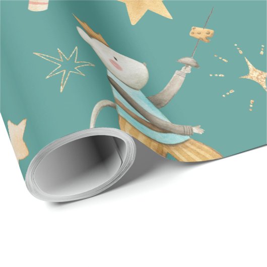 Nutcracker Weihnachtsfeiertag Green Geschenkpapier (Rolleneckpunkt)