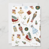 Nutcracker Weihnachtsfeiertag Party Einladung Feie (Rückseite)