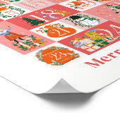 Nutcracker Weihnachtsfeiertag Rosa Adventskalender Poster (Ecke)