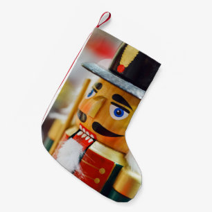 Nutcracker Weihnachtsfeiertage Saons Grüße Kunst Kleiner Weihnachtsstrumpf