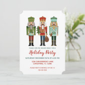 Nutcracker Weihnachtsfest Party Einladung (Stehend Vorderseite)
