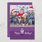 Nutcracker Weihnachtsfotokarte Feiertagskarte (Vorne/Hinten)