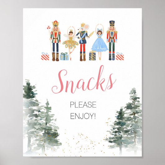 Nutcracker Weihnachtsgebäck Brautparty Tee Snacks Poster (Vorne)