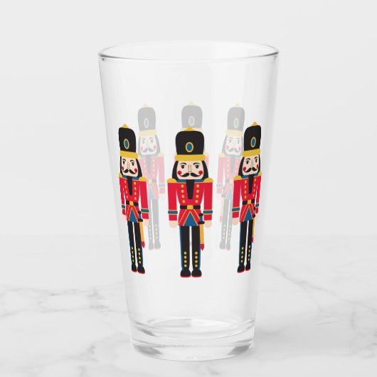 Nutcracker Weihnachtsgeschenk dekorative Bierkrebs Glas (Vorderseite)
