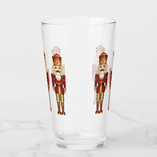 Nutcracker Weihnachtsgeschenk dekoratives Bier Glas (Links)