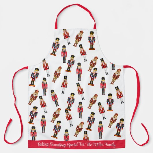 Nutcracker Weihnachtsgeschenk Name & Text hinzufüg Schürze (Vorderseite)
