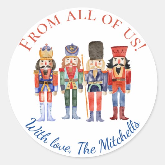 Nutcracker Weihnachtsgeschenke Runder Aufkleber (Vorderseite)