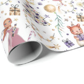 Nutcracker Weihnachtsgestelle Tree Presents Geschenkpapier (Rolleneckpunkt)