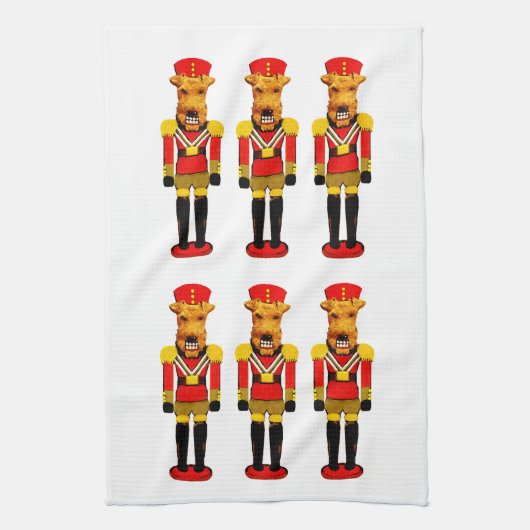 Nutcracker Weihnachtshunde Geschirrtuch (Vertikal)