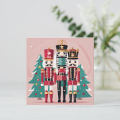 Nutcracker Weihnachtskarte Feiertagskarte (Stehend Vorderseite)