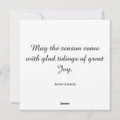 Nutcracker Weihnachtskarte Feiertagskarte (Rückseite)