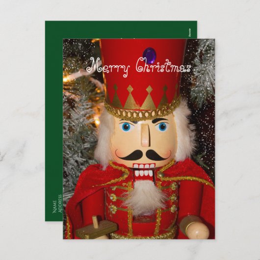 Nutcracker Weihnachtskarte Feiertagspostkarte (Vorne/Hinten)