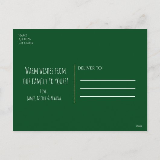 Nutcracker Weihnachtskarte Feiertagspostkarte (Rückseite)