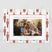 Nutcracker Weihnachtskarte mit Foto Feiertagskarte (Vorne/Hinten)