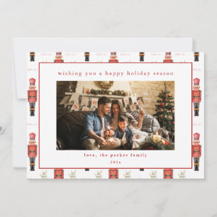 Nutcracker Weihnachtskarte mit Foto Feiertagskarte