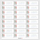 Nutcracker Weihnachtskarten der Familie - Adressen Aufkleber (Blatt)