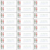 Nutcracker Weihnachtskarten der Familie - Adressen Aufkleber (Vorderseite)