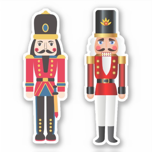 Nutcracker Weihnachtskleber Aufkleber (Vorderseite)