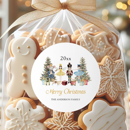 Nutcracker Weihnachtskleber Runder Aufkleber