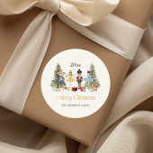 Nutcracker Weihnachtskleber Runder Aufkleber