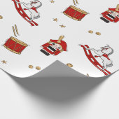 Nutcracker Weihnachtsmuster Geschenkpapier (Ecke)