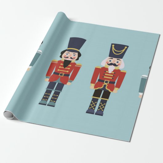Nutcracker Weihnachtsmuster Geschenkpapier (Ungerollt)