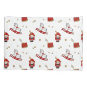 Nutcracker Weihnachtsmuster Kissenbezug (Rückseite)