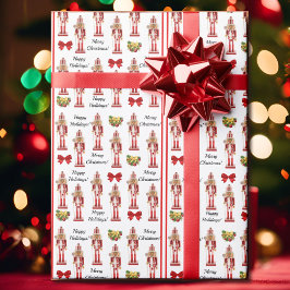 Nutcracker Weihnachtsnachricht personalisieren Geschenkpapier