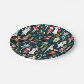 Nutcracker Weihnachtspapier-Teller Pappteller (Schrägansicht)