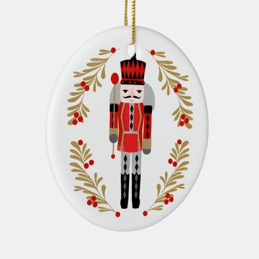 Nutcracker Weihnachtsprinz Keramik Ornament (Rechts)