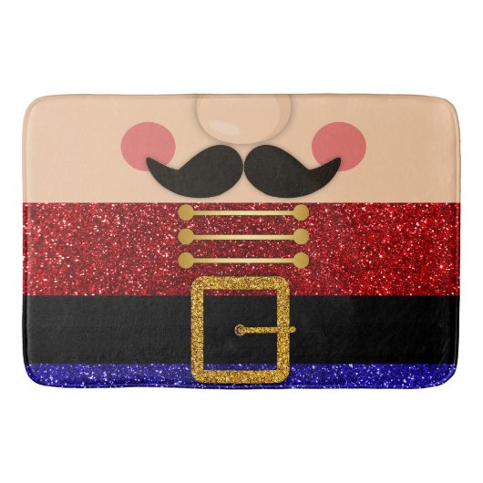 Nutcracker Weihnachtssoldat Holiday Gnome Badematte (Vorderseite)