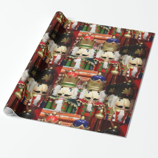 Nutcracker Weihnachtssoldaten Geschenkpapier (Ungerollt)