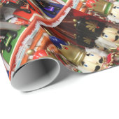 Nutcracker Weihnachtssoldaten Geschenkpapier (Rolleneckpunkt)