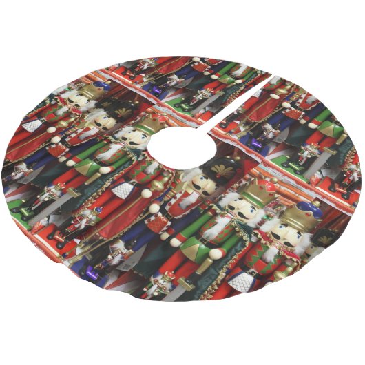 Nutcracker Weihnachtssoldaten Polyester Weihnachtsbaumdecke (Schrägansicht)