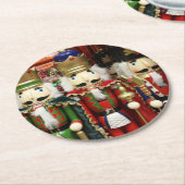 Nutcracker Weihnachtssoldaten Runder Pappuntersetzer (Angewinkelt)