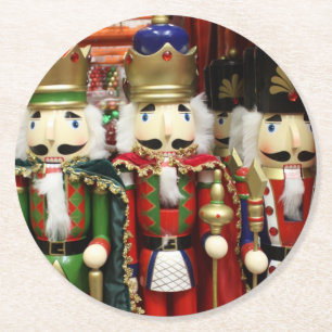 Nutcracker Weihnachtssoldaten Runder Pappuntersetzer