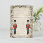 Nutcracker Weihnachtsvorlage | Vintag Einladung (Stehend Vorderseite)