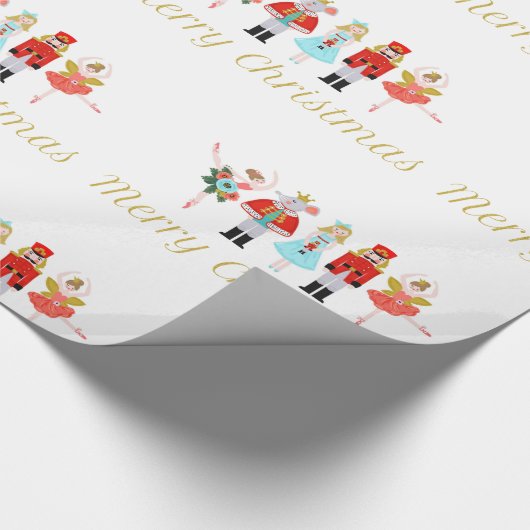 Nutcracker Weihnachtswrackpapier Geschenkpapier (Ecke)