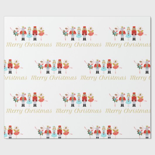 Nutcracker Weihnachtswrackpapier Geschenkpapier (Flach)