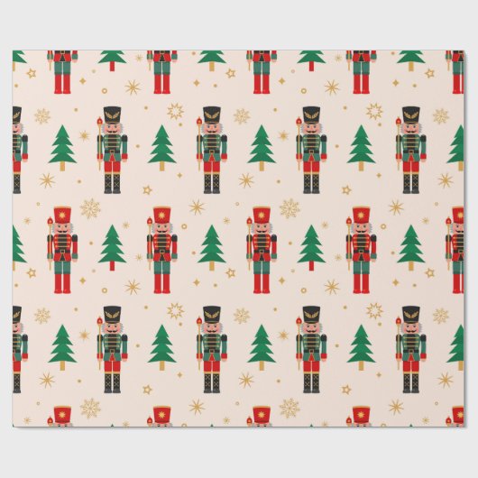 Nutcracker Weihnachtswrapping Paper Geschenkpapier (Flach)