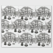 Nutcracker Weihnachtswrapping Paper Geschenkpapier (Flach)