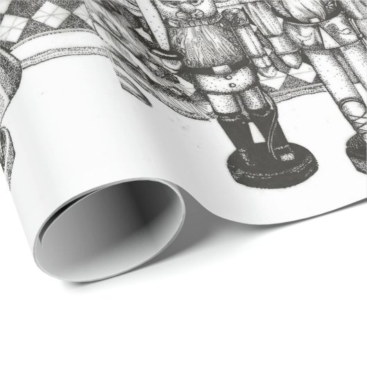 Nutcracker Weihnachtswrapping Paper Geschenkpapier (Rolleneckpunkt)
