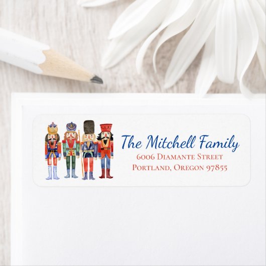 Nutcracker Weihnachtszeit-Rücksendeadressen-Aufkle (Insitu)