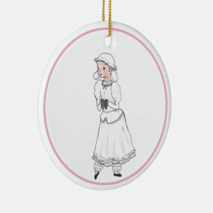 Nutcracker Weißes Lamm Ballerina Personalisiert O Keramik Ornament