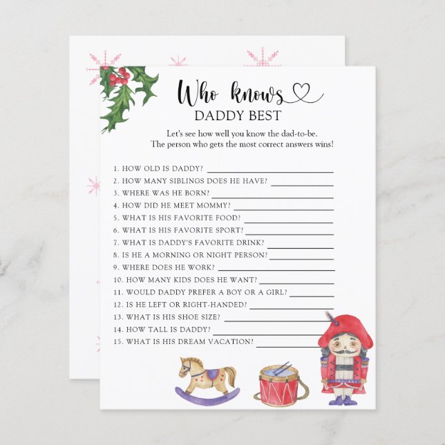 Nutcracker - Wer kennt Daddy best game (Vorne/Hinten)