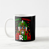 Nutcracker What's Crackin Bruh Funny Christmas Men Kaffeetasse (Links)